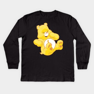 Birthday Bear Laughing Kids Long Sleeve T-Shirt